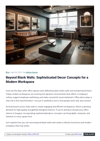 Modern Office Interior Design in Gurgaon