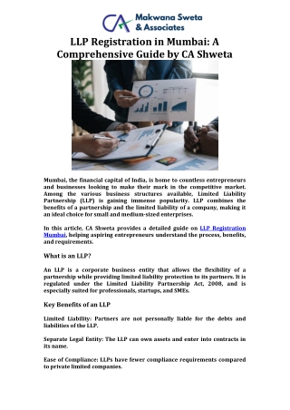 LLP Registration in Mumbai A Comprehensive Guide by CA Shweta