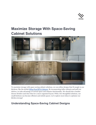 maximize storage with space saving cabinet