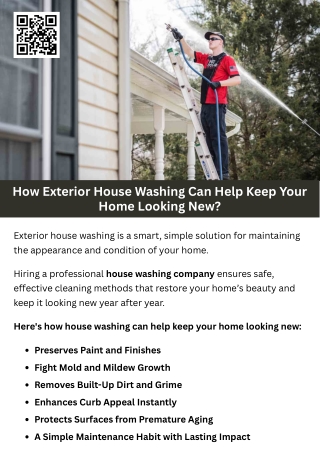 How Exterior House Washing Can Help Keep Your Home Looking New?