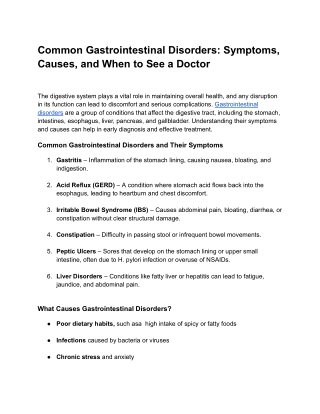 Common Gastrointestinal Disorders_ Symptoms, Causes, and When to See a Doctor