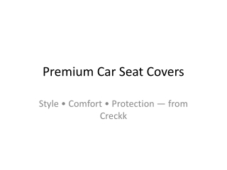 Premium Car Seat Covers – Comfort Meets Style