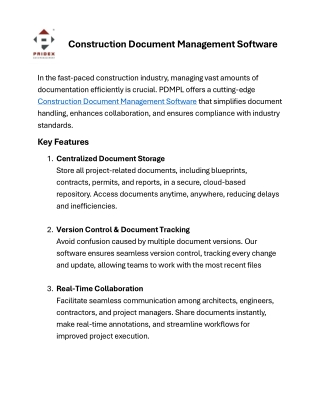 Construction Document Management Software