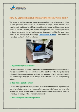 How 3D Laptops Revolutionize Architecture & Visual Tech?
