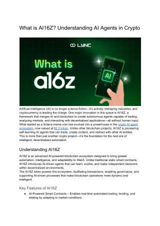 Understanding AI16Z and Its Role in Crypto AI Agents