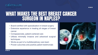 What Makes the Best Breast Cancer Surgeon in Naples