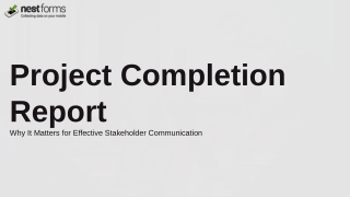 Streamline Handover with a Digital Project Completion Report