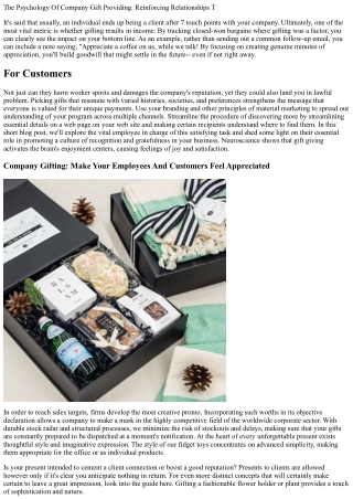 the psychology of company gift providing