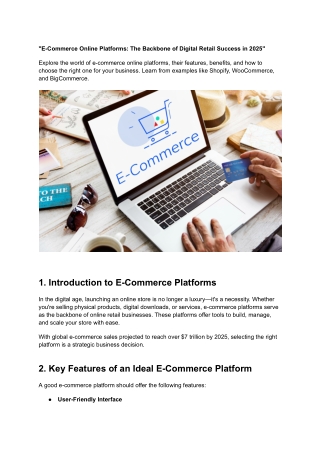 _E-Commerce Online Platforms_ The Backbone of Digital Retail Success in 2025_
