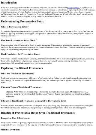 Preventative Botox vs Traditional Treatments: Which Is Best for You?