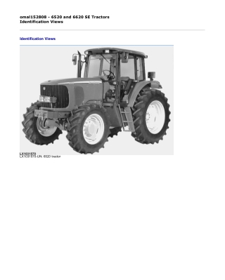 John Deere 6520 and 6620 SE Tractors Operator’s Manual Instant Download (Publication No. omal152808)