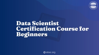 Data Scientist Certification Course for Beginners