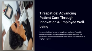 tirzepatide advancing patient care through