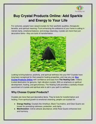Buy Crystal Products Online