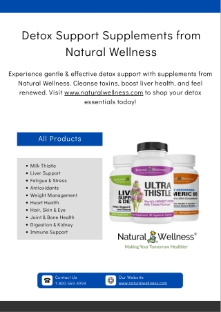 Detox Support Supplements from Natural Wellness - www.naturalwellness.com