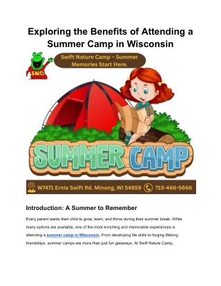 The Ultimate Guide to the Benefits of Wisconsin Summer Camps