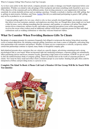 Company Gifting: Regulations, Concepts, & Examples