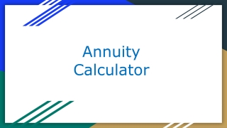 Annuity Calculator: Annuity Deposit Calculator Online in India