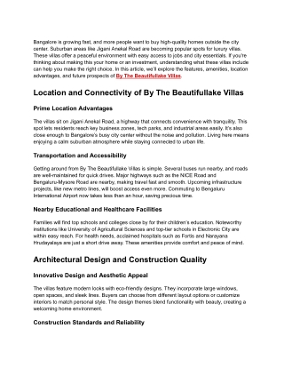Residential Villas Jigani Anekal Road