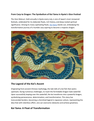 From Carp to Dragon_ The Symbolism of Koi Yama in Kyoto's Gion Festival