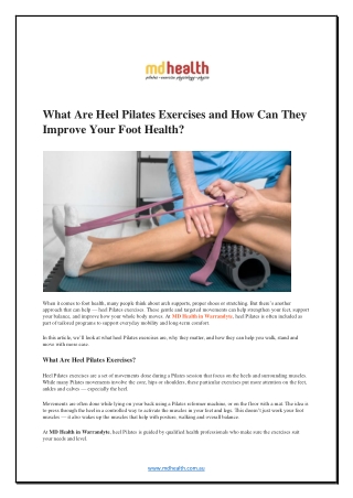 What Are Heel Pilates Exercises and How Can They Improve Your Foot Health