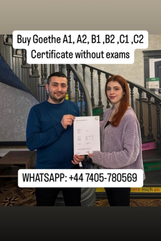 Buy a Goethe German a1, a2, b1, b2, c1, c2 certificate from us