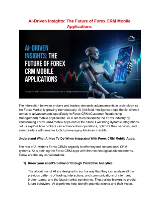 AI-Driven Insights_ The Future of Forex CRM Mobile Applications