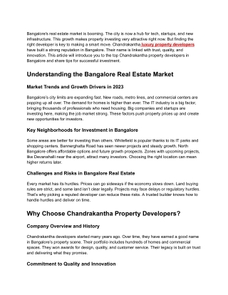 bangalore s real estate market is booming
