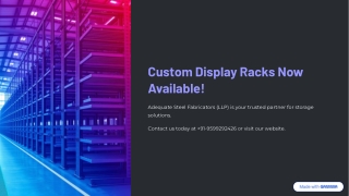 Shop Display Racks for Retail & Supermarkets | Delhi-Based Factory
