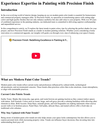 Experience Expertise in Painting with Precision Finish