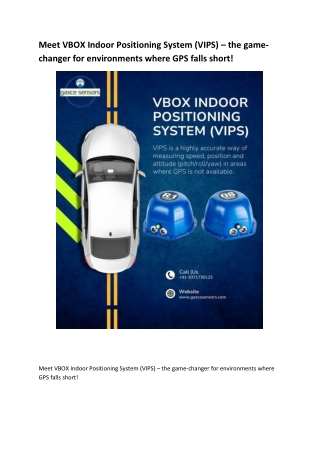 meet vbox indoor positioning system vips the game