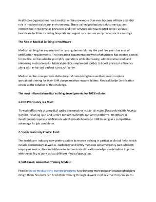 The Future of Medical Scribing_ Latest Trends and Why Certification Matters