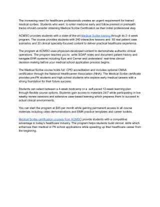 The Future of Clinical Entry — Why Medical Scribe Certification Matters More Than Ever