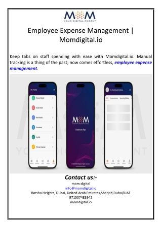 Employee Expense Management | Momdigital.io
