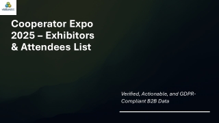 Cooperator Expo 2025 Exhibitor & Attendee List | Verified B2B Contacts