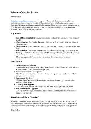 salesforce consulting services