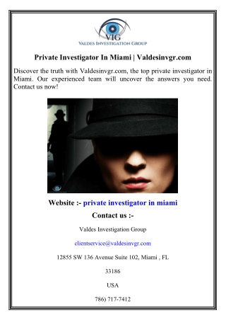 private investigator in miami valdesinvgr com
