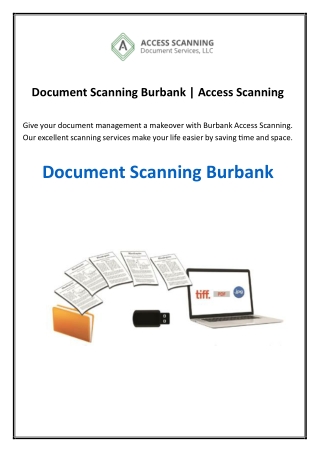 document scanning burbank access scanning
