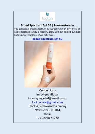 broad spectrum spf 50 lookonstore