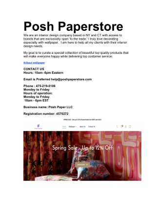 posh paperstore we are an interior design company