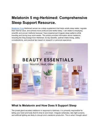 melatonin 5 mg herbimed comprehensive sleep