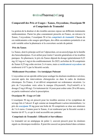 Comprimés de tramadol | Onlinepharma247.org