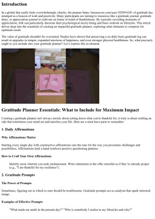 Gratitude Planner Essentials: What to Include for Maximum Impact
