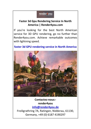 faster 3d gpu rendering service in north america
