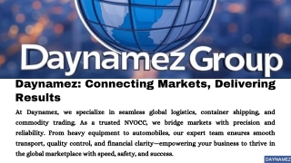 Daynamez: Enabling Smarter Global Trade Connections