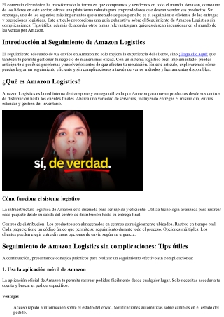 Seguimiento de Amazon Logistics sin complicaciones: Tips útiles