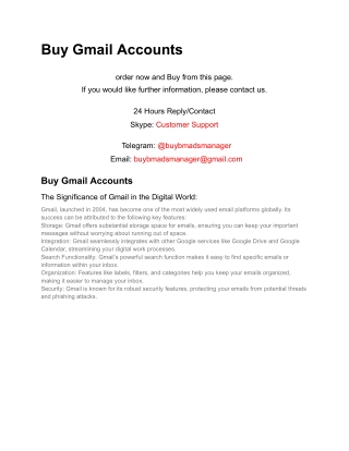 Buy Gmail Accounts