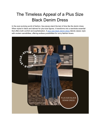 The Timeless Appeal of a Plus Size Black Denim Dress (1)