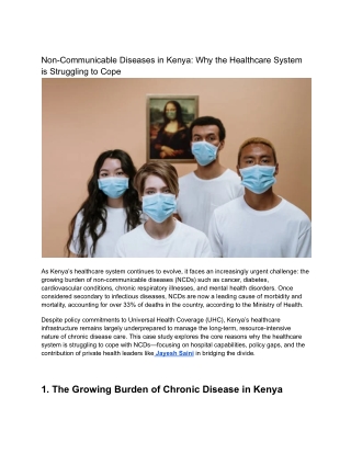 Non-Communicable Diseases in Kenya_ Why the Healthcare System is Struggling to Cope