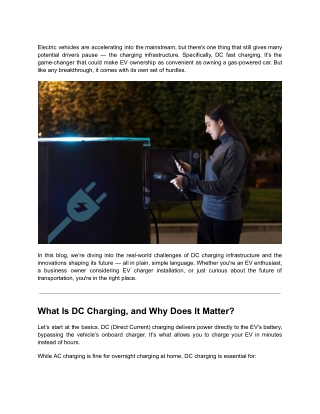 DC Charging Infrastructure_ Challenges and Innovations